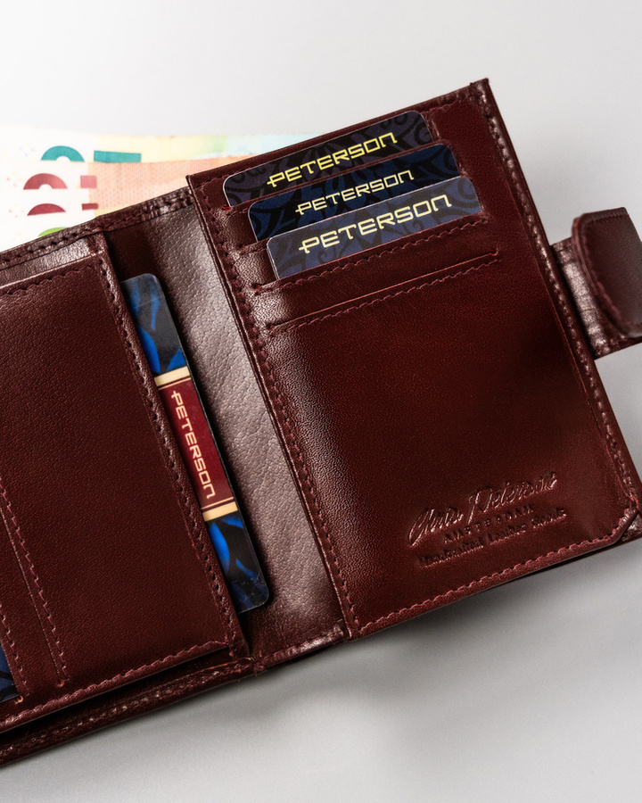 Leather's wallet RFID PETERSON PTN 2516-BO