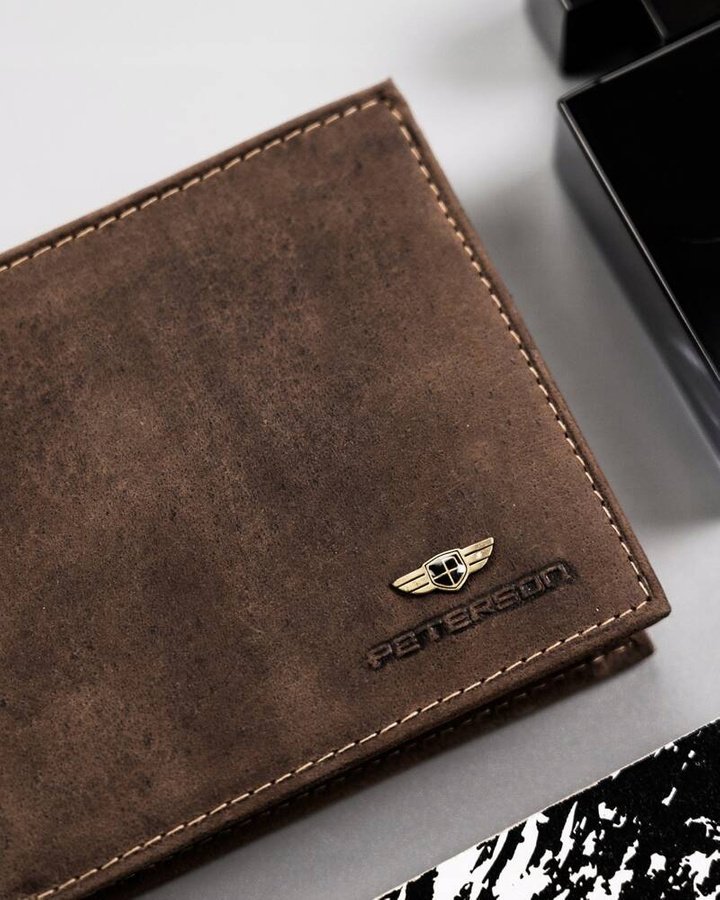 Leather wallet RFID PETERSON PTN 304 2-1-4