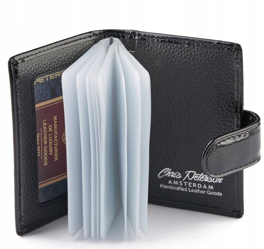 Leather credit card wallet PETERSON PTN PL-103