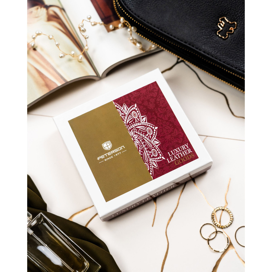 Leather wallet RFID PETERSON PTN RD-314-NGV-M