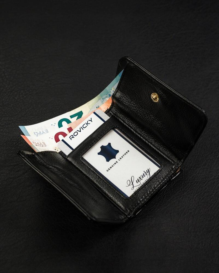 Lakierowany, skórzany portfel damski z systemem RFID - Lorenti