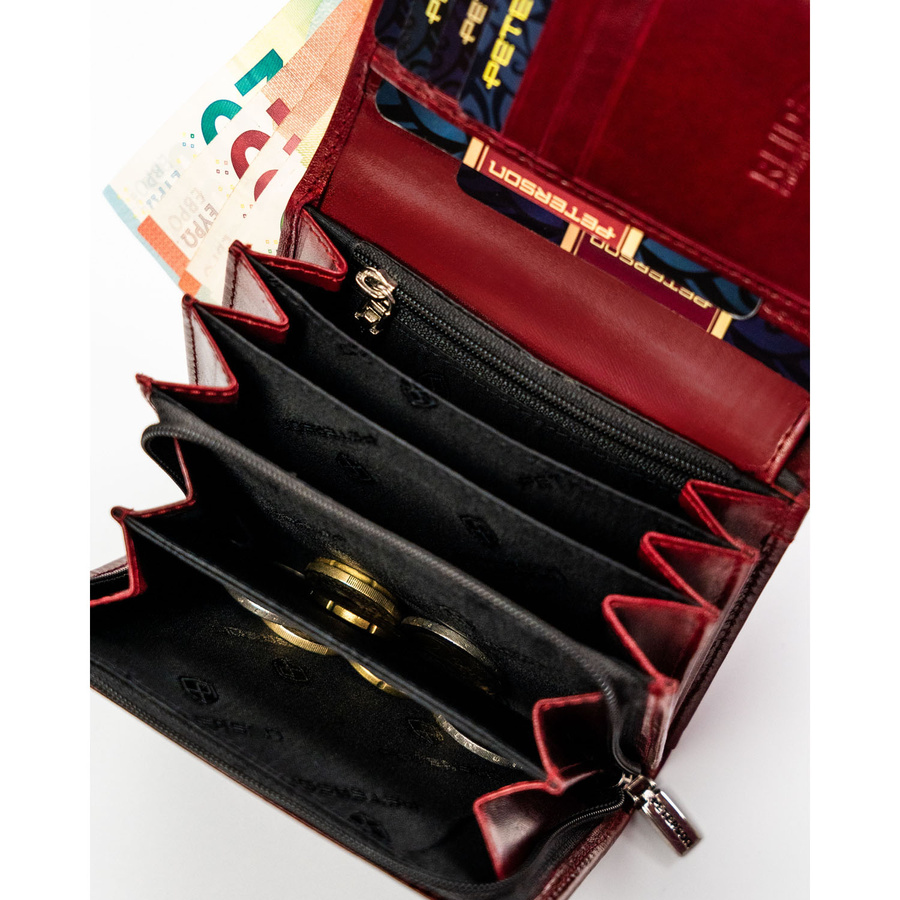 Leather wallet RFID PETERSON PTN 74892-TVT