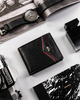 Leather wallet+pocket knife+key ring set PETRSON PTN ZM66