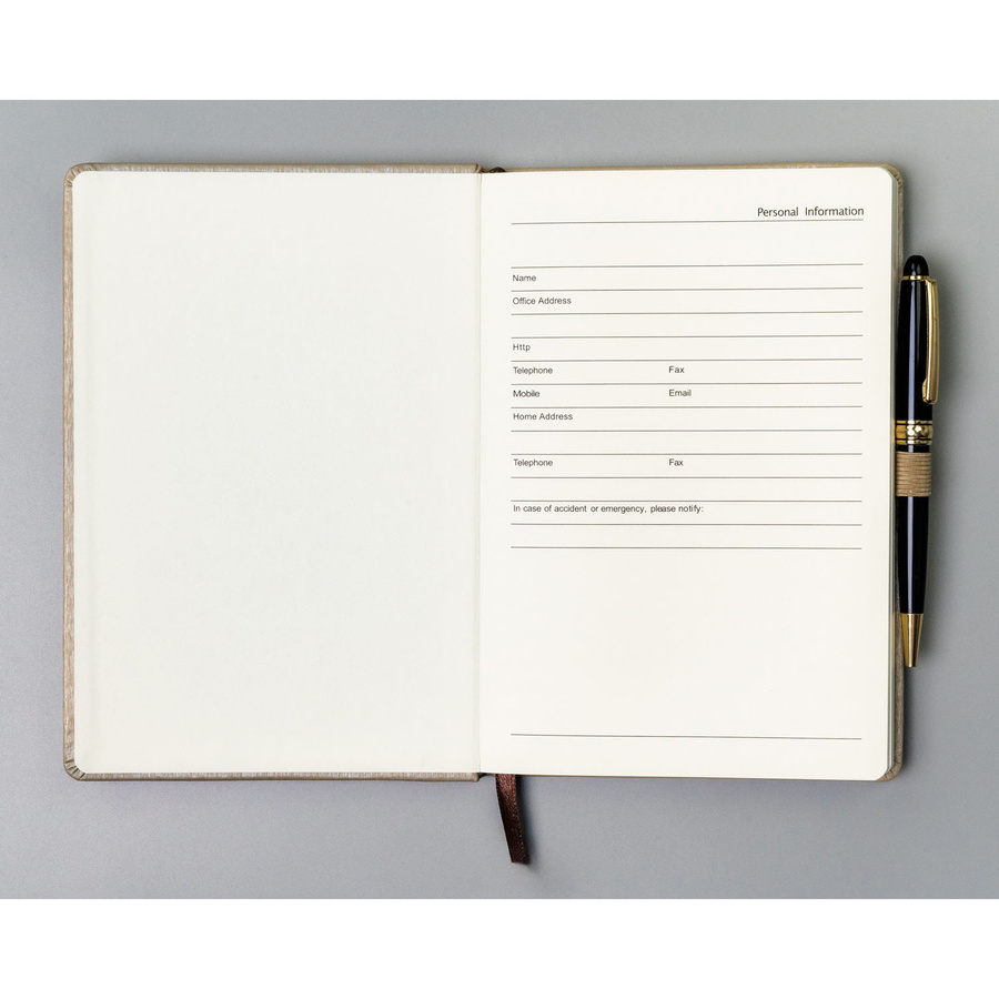 Beżowy notes w formacie B5 zadrukowany w linie - Peterson