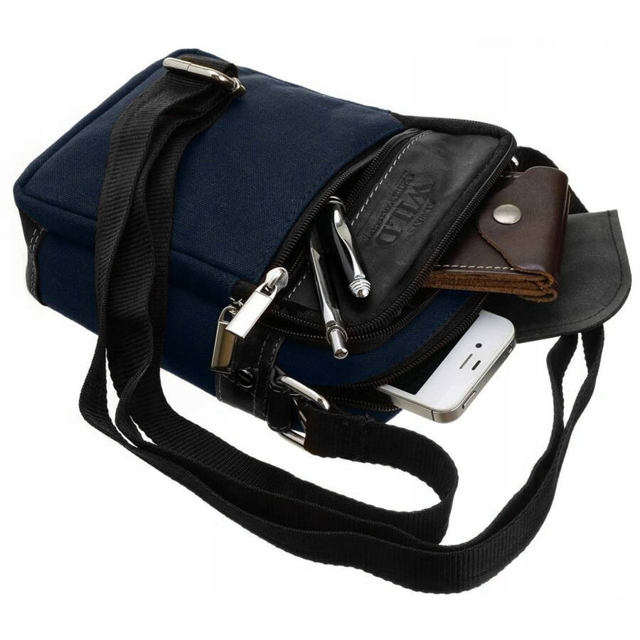 Leather+canvas bag ALWAYS WILD 588-MHC