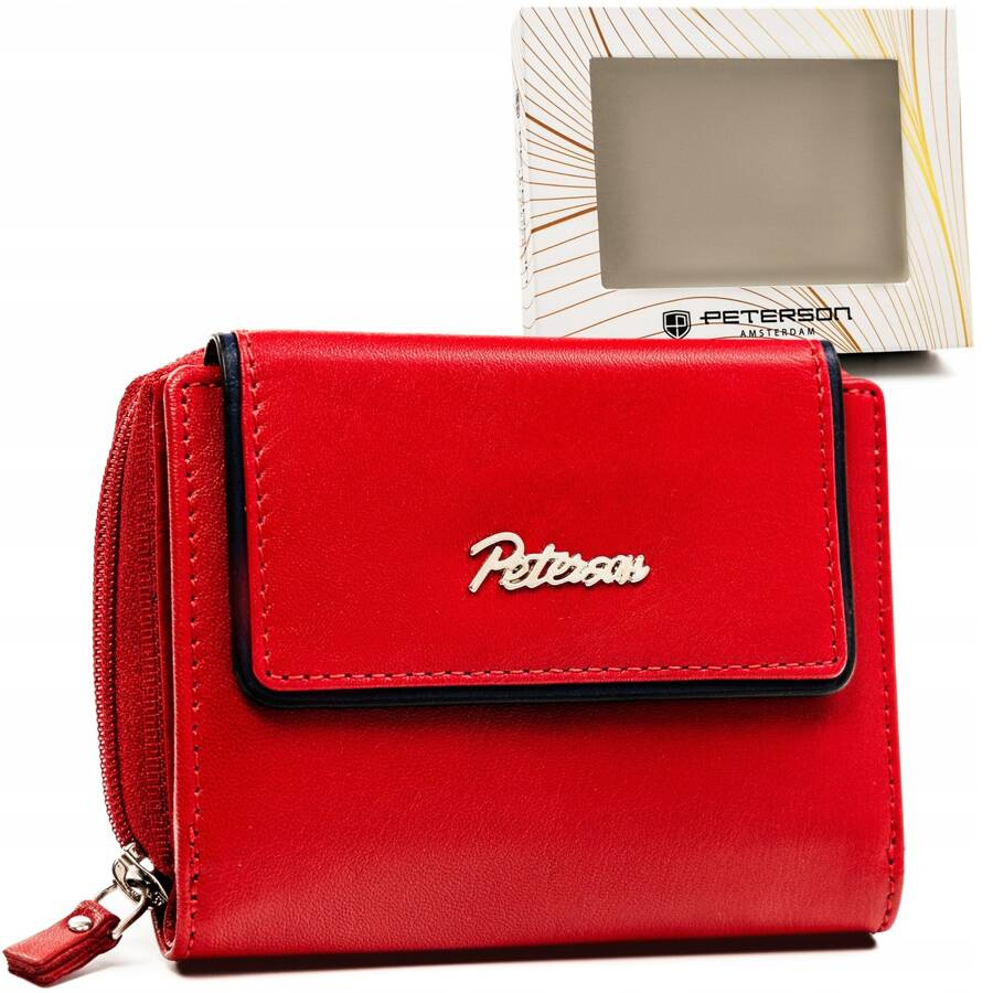 Leather wallet RFID PETERSON PTN KA-26