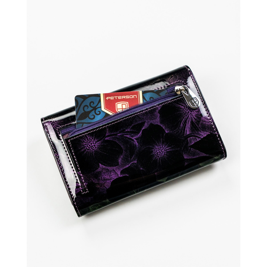 Leather and leatherette wallet RFID PETERSON PTN PS112-FDS