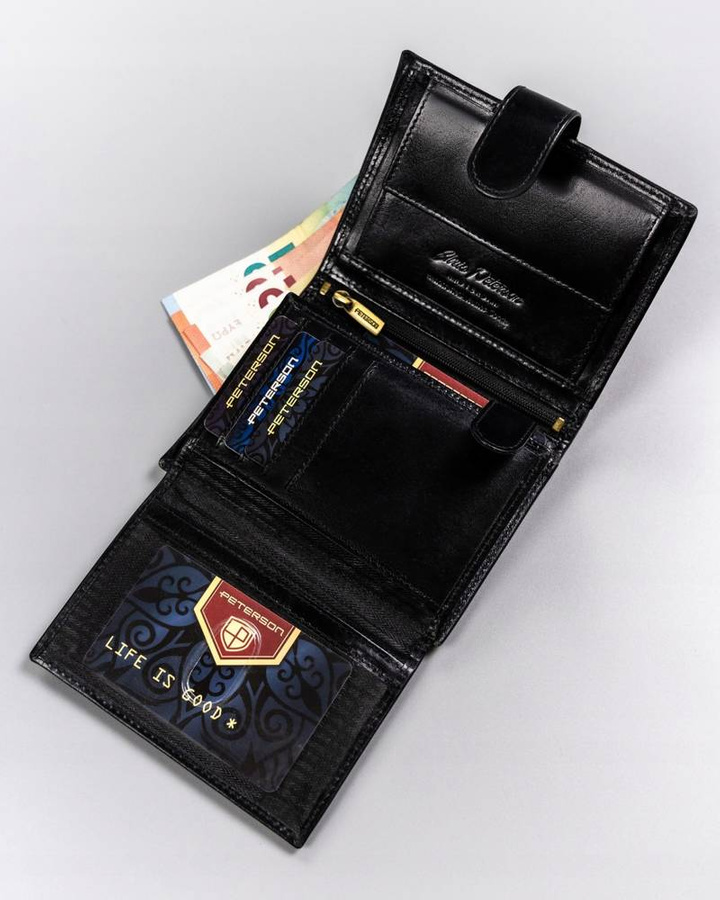 Leather wallet RFID PETERSON PTN 22311L-VT