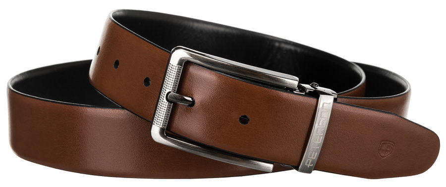 Leather belt PETERSON PTN BAT-CA6