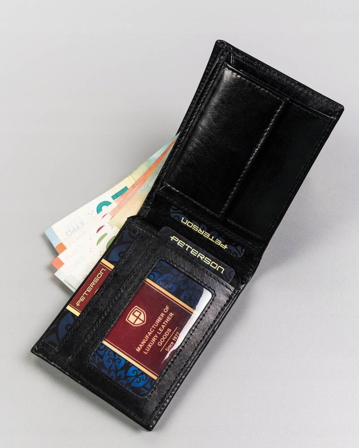 Leather wallet RFID PETERSON PTN 22304-VT-E