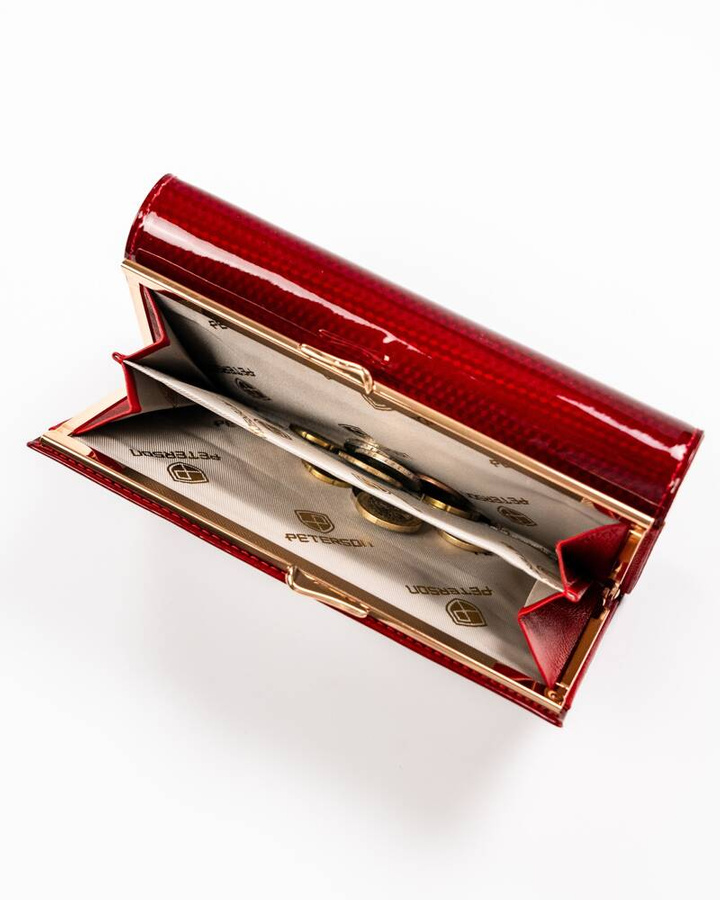 Leather wallet RFID PETERSON PTN 421028-SBR