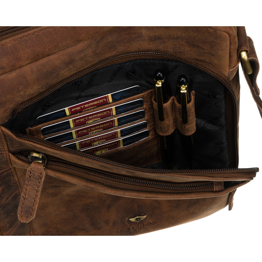 Leather bag PETERSON PTN RIVER-NSH