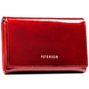 Lakierowany, czerwony portfel damski zamykany na zatrzask - Peterson