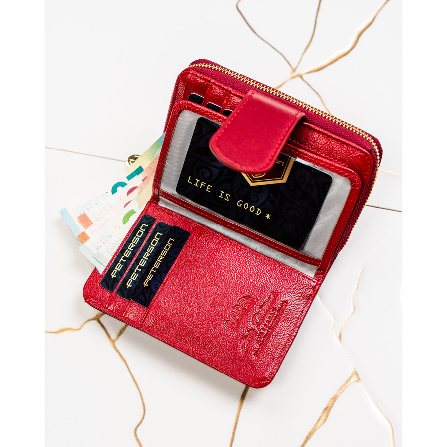 Leather and leatherette wallet RFID PETERSON PTN PS115-HNL