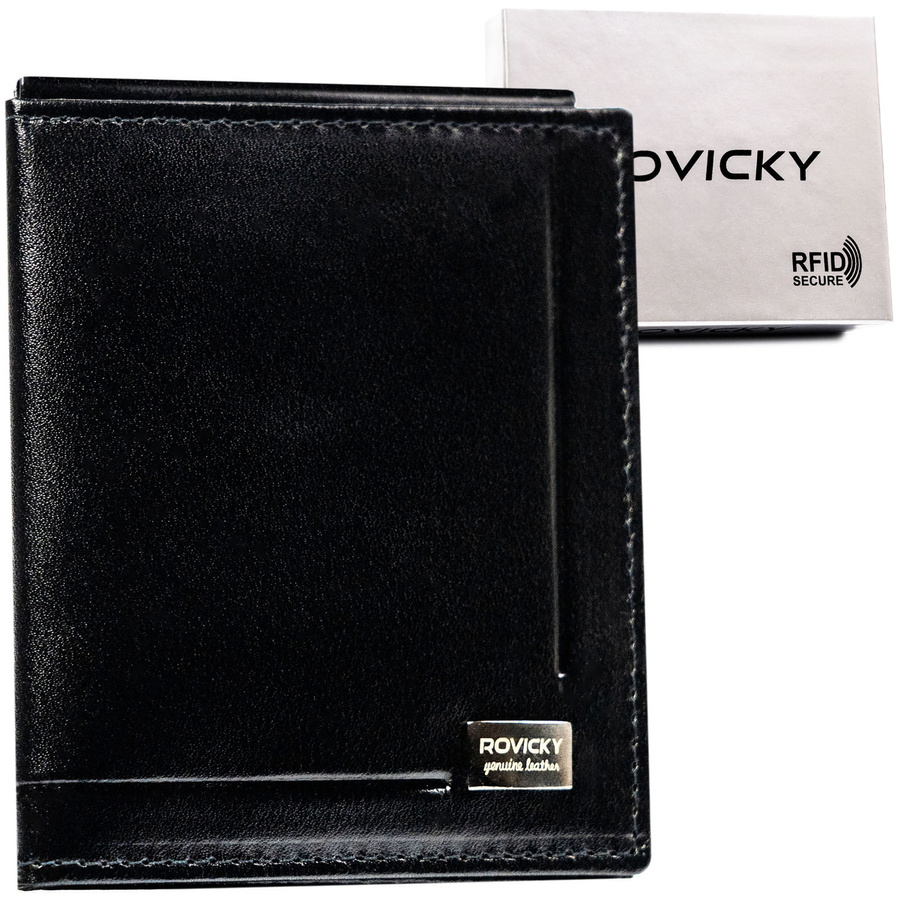 Leather wallet RFID ROVICKY CPR-12-NBAR