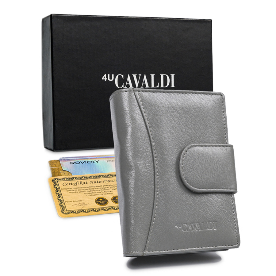 Leather wallet RFID 4U CAVALDI RD-09-GCL