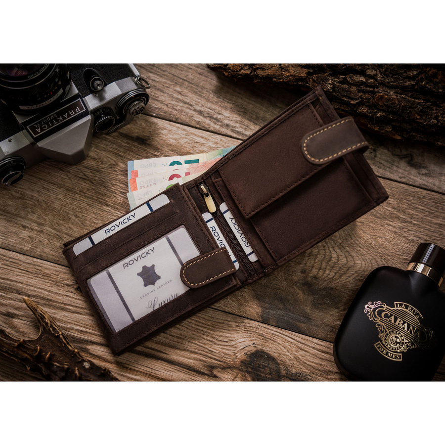 Leather wallet RFID N992L-CHM-DOG-1-BL