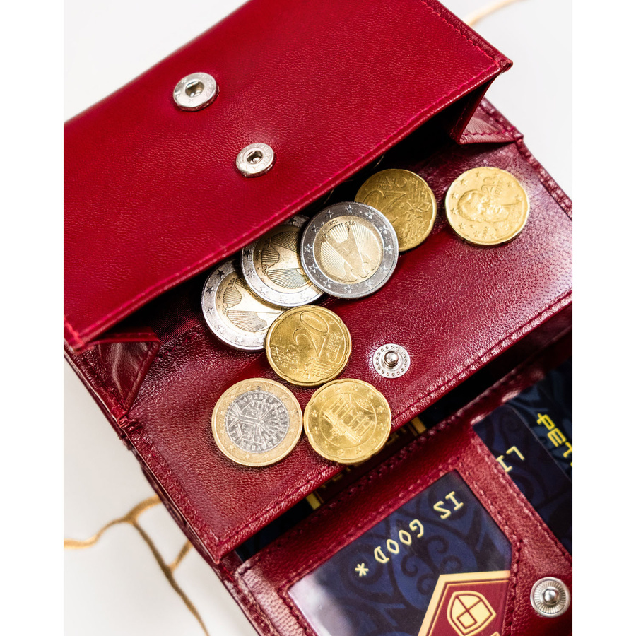 Leather wallet RFID PETERSON PTN RD-02-NGV