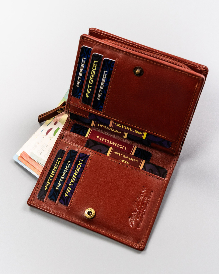 Leather's wallet RFID PETERSON PTN 2549-BO