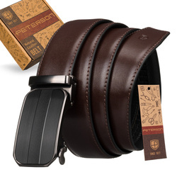 Pasek PU+skóra 35 mm PTN AB35-105-03-PUL BROWN