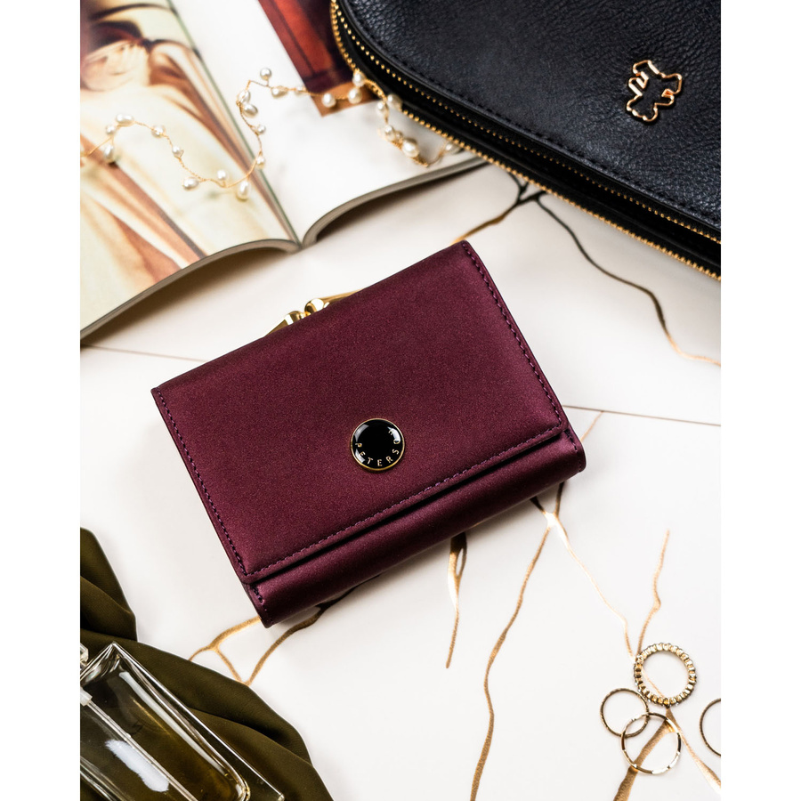Leather and leatherette wallet RFID PETERSON PTN PS15-09-HNL