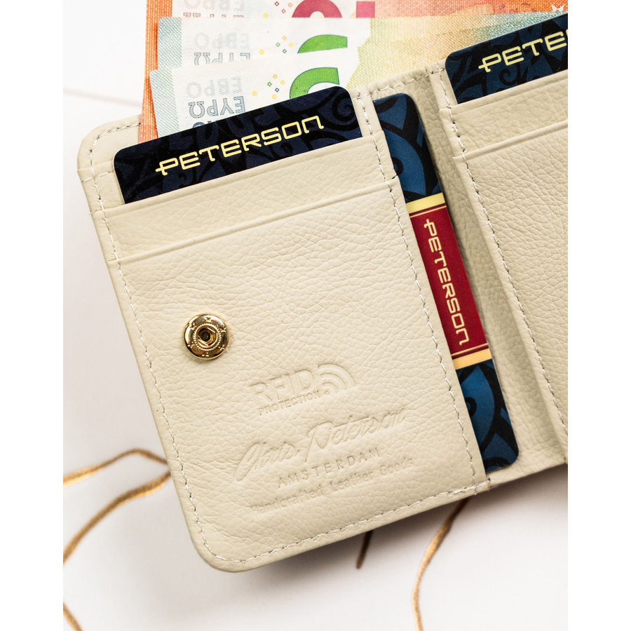 Leather and leatherette wallet RFID PETERSON PTN PX33-PF1