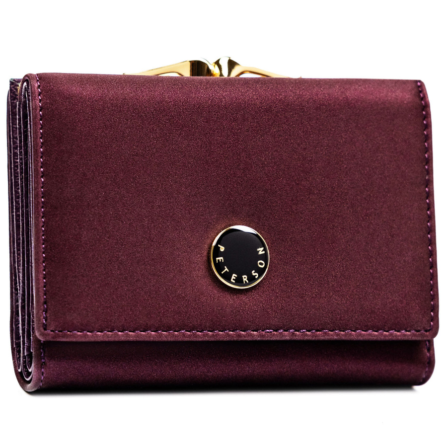 Leather and leatherette wallet RFID PETERSON PTN PS15-09-HNL