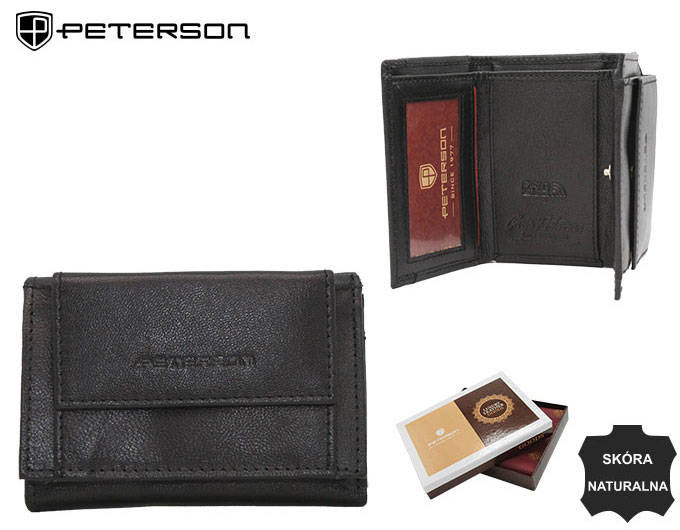 Leather wallet RFID PETERSON PTN RD-240-GCL