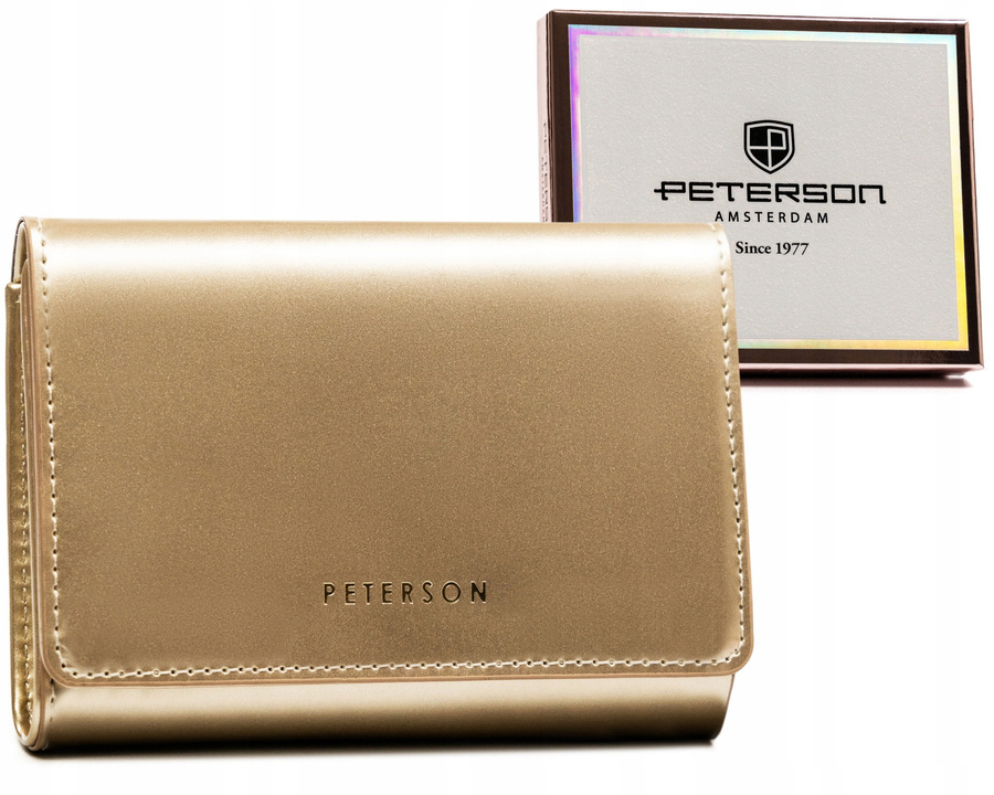Leatherette wallet RFID PETERSON PTN 013-LAK