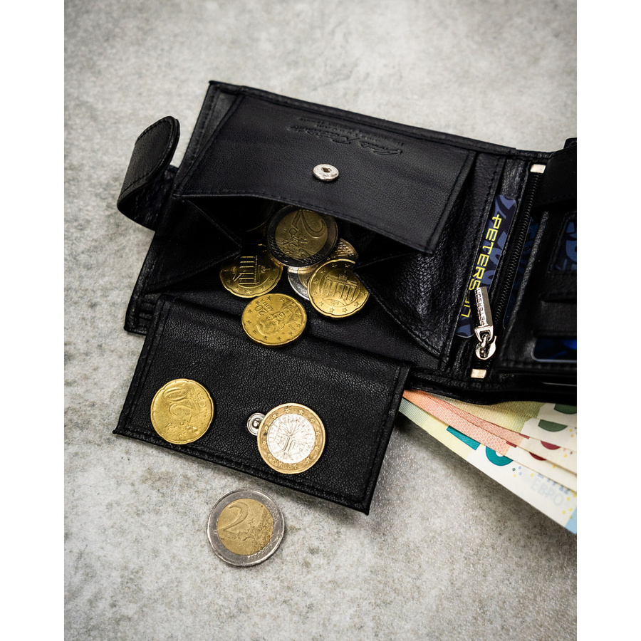 Leather wallet RFID PETERSON PTN N992L-DOT