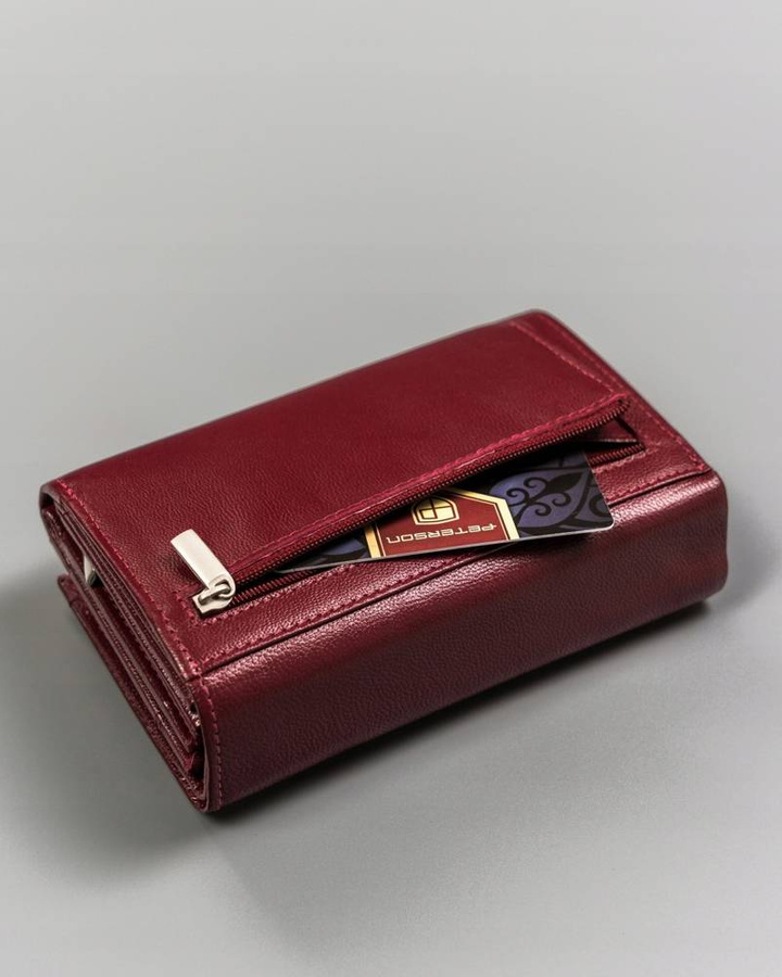 Leather wallet RFID PETERSON PTN RD-22-GCL