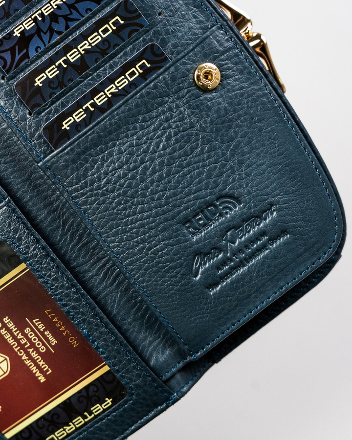 Leather wallet RFID PETERSON PTN 42123-ONBF
