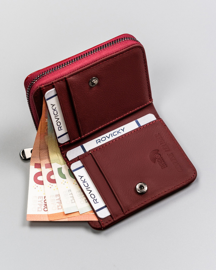Leather & leatherette wallet ROVICKY RPX-33-PMT