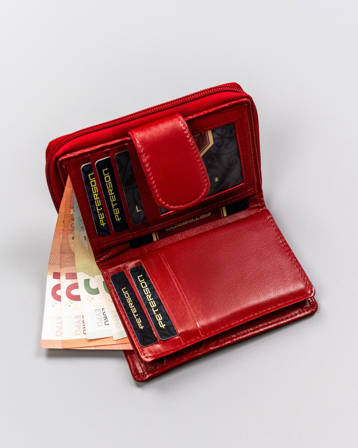 Leather wallet RFID PETERSON PTN RD-41-GCL