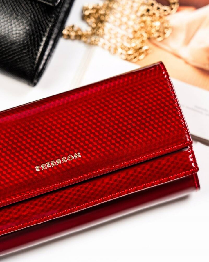 Leather wallet RFID PETERSON PTN 421028-SBR