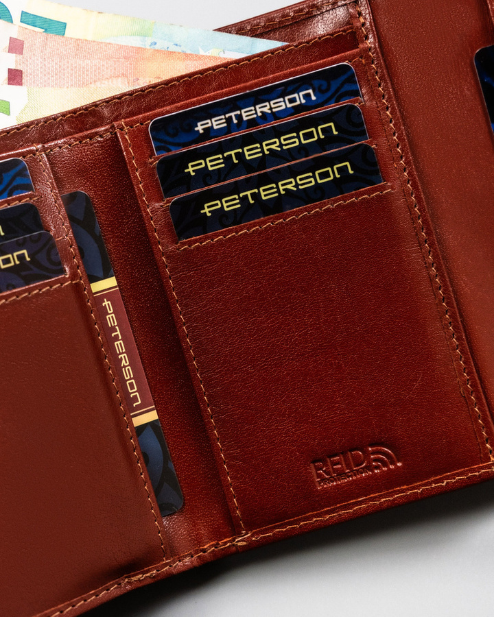 Leather's wallet RFID PETERSON PTN 116-BO