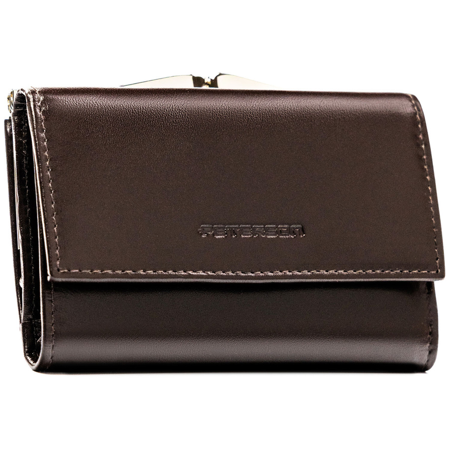 Leather wallet RFID PETERSON PTN RD-18-NGV
