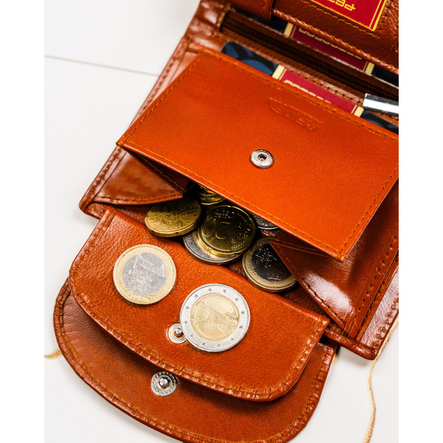 Leather wallet RFID PETERSON PTN RD-357-NGV-M