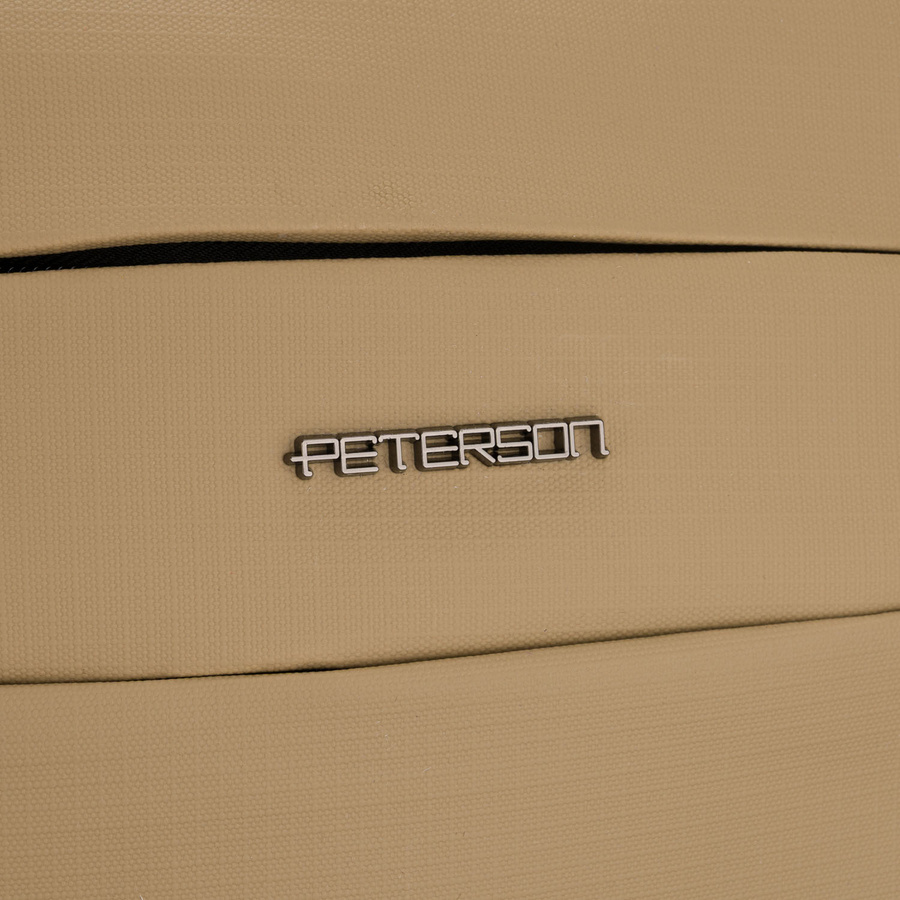 Duży plecak podróżny w kolorze khaki z miejscem na laptopa, dwukomorowy - Peterson