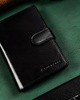Leather wallet & key ring set PETERSON PTN SET-M-N4-KCS