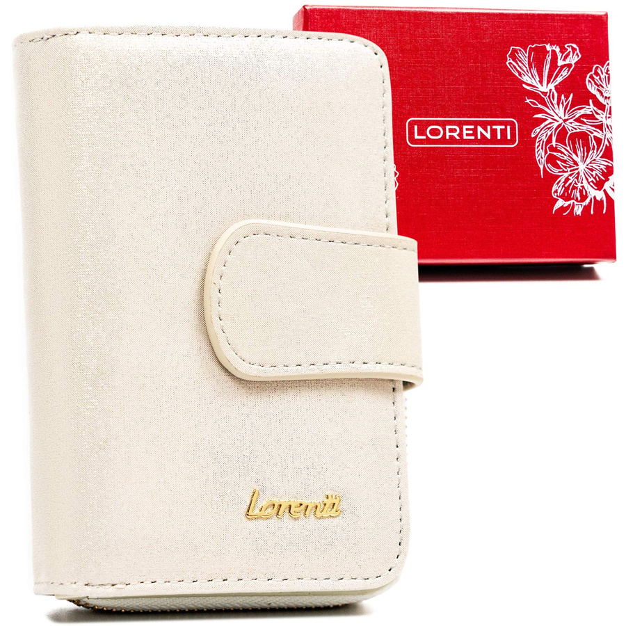 Leather wallet RFID LORENTI 76115-BRS