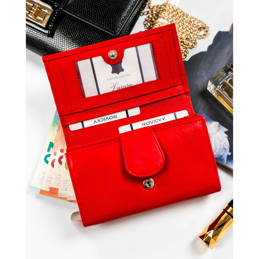 Leather wallet RFID ROVICKY R-D1512-NCD-BL