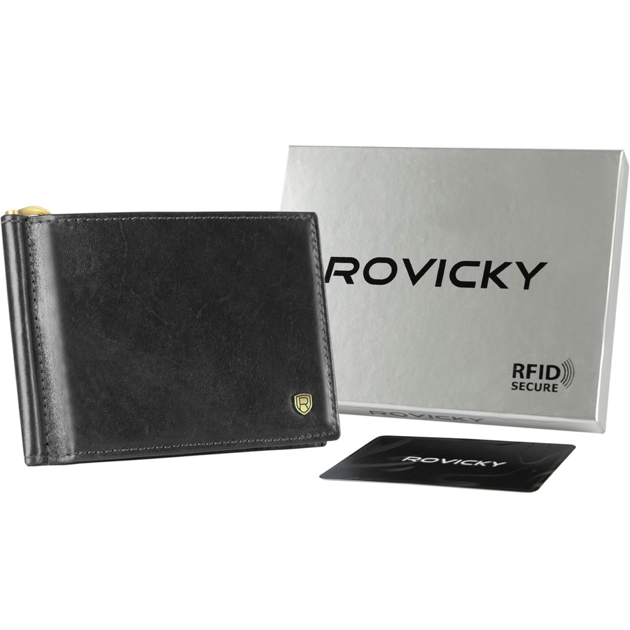 Leather wallet RFID ROVICKY N1908-RVT