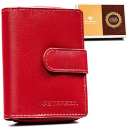 Leather wallet RFID PETERSON PTN RD-46-GCL