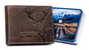 Leather wallet RFID PETERSON PTN N992-BE-DEER