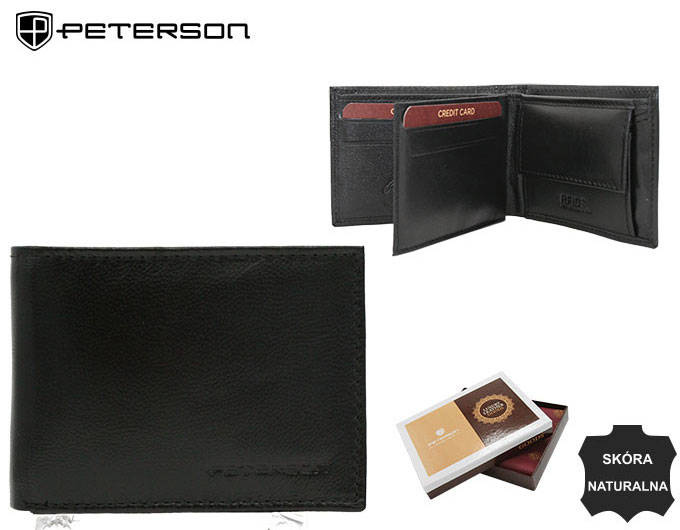 Leather wallet RFID PETERSON PTN RD-280-GCL