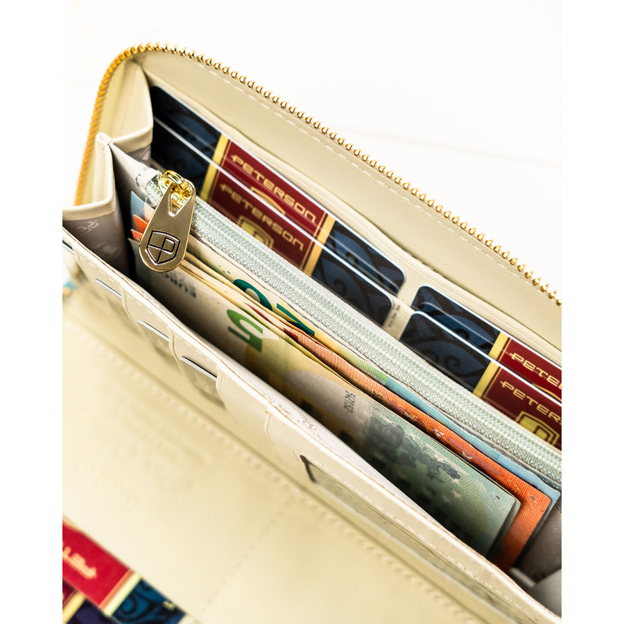 Leather and leatherette wallet RFID PETERSON PTN PX25-PF2