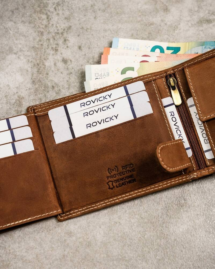 Leather wallet RFID ALWAYS WILD N992-CHM-TAUR