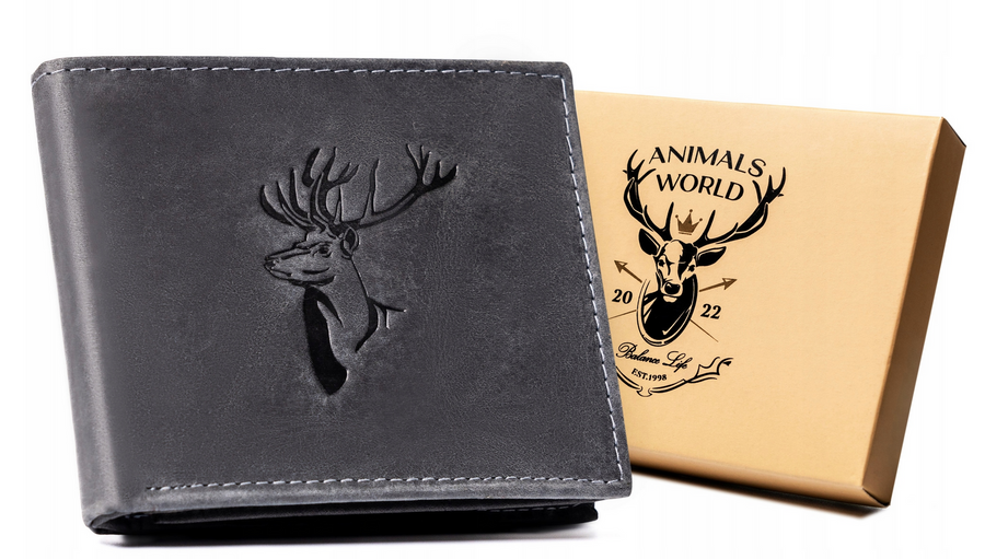 Leather wallet RFID ALWAYS WILD N992-CHM DEER