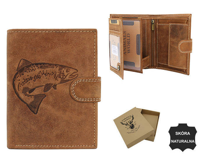 Leather wallet RFID ALWAYS WILD N4L-CHM